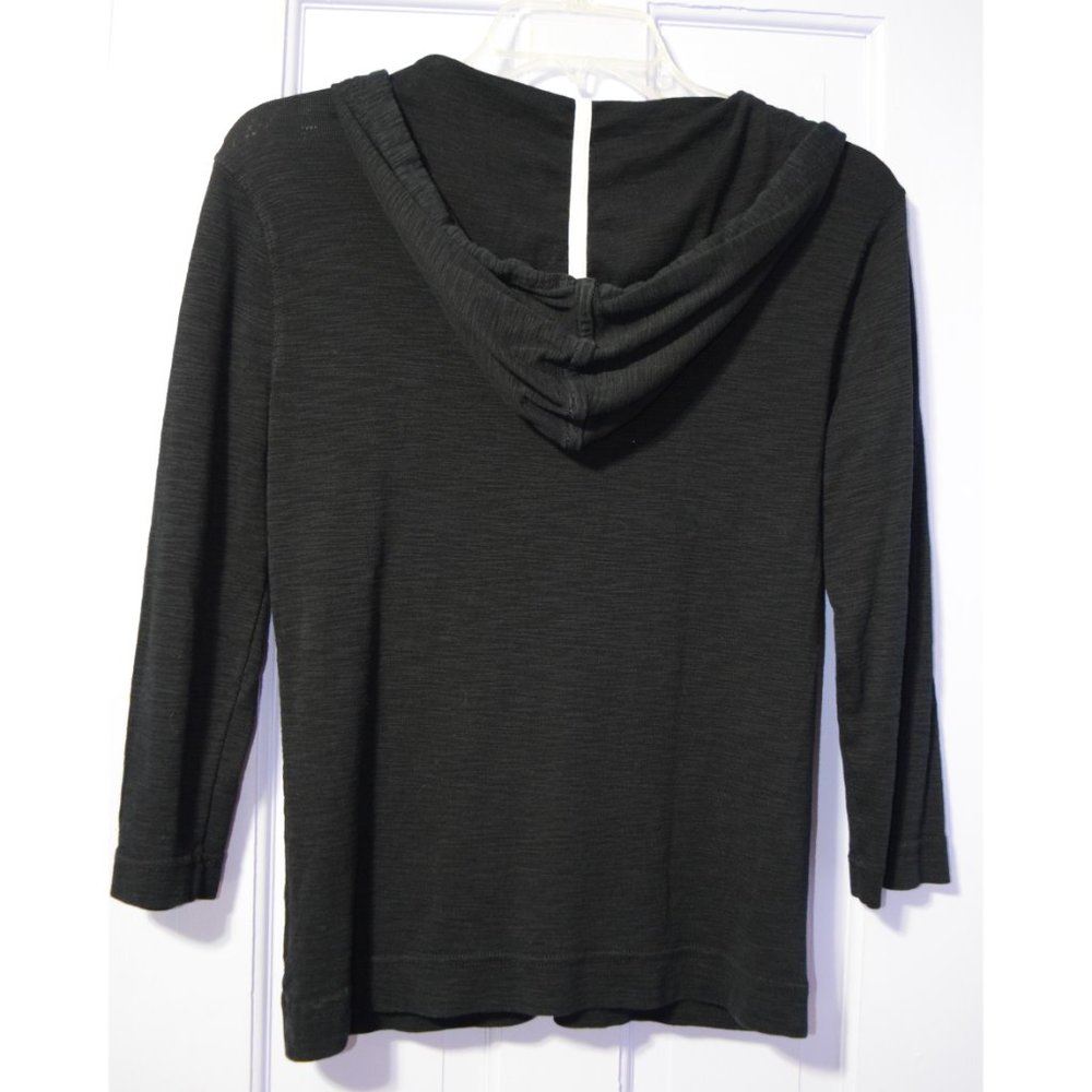 Lauren Jeans Black lace-up hoody shirt size s - Picture 2 of 3